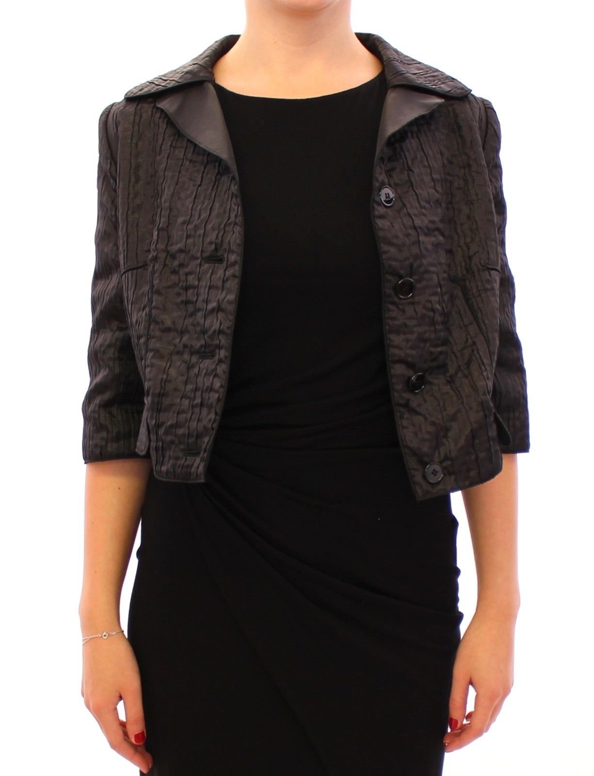 Black Short Bolero Shrug Jacket Coat - coffeewithmee2Dolce & GabbanaP0777S