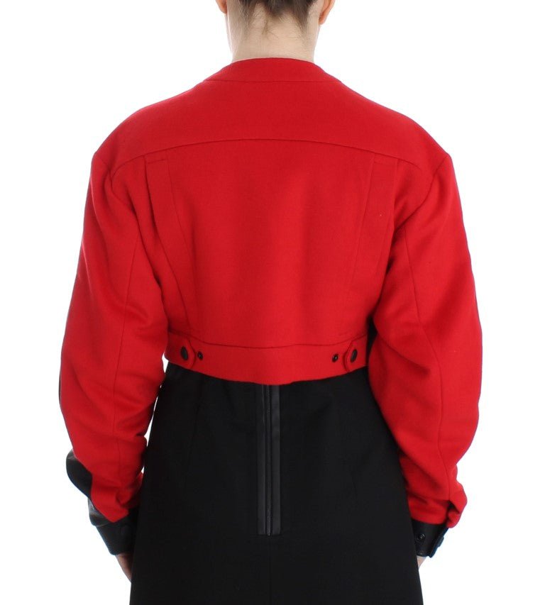 Black Short Croped Coat Bomber Jacket - coffeewithmee2KAALE SUKTAEP1185S