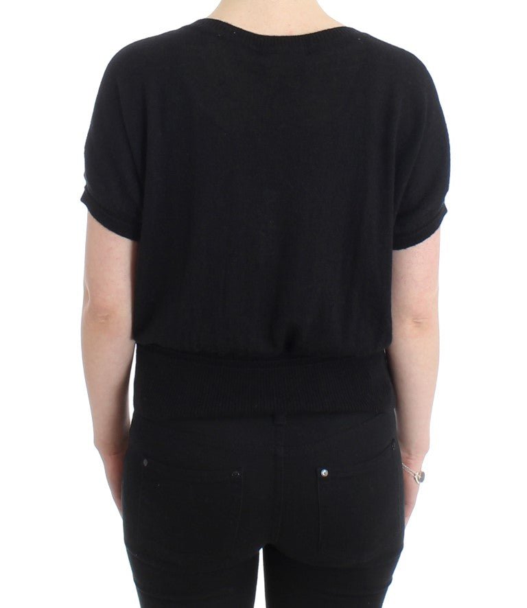 Black short sleeved jumper - coffeewithmee2CavalliP0610S