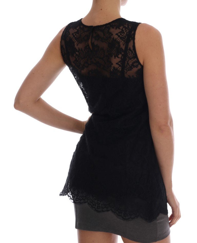 Black Sicily Embroidered Lace Blouse - coffeewithmee2Dolce & GabbanaP1310S