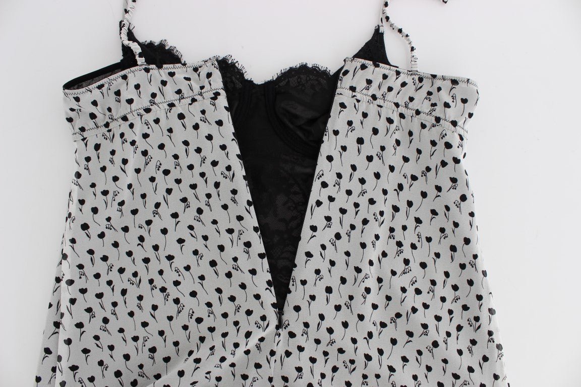 Black Silk Lace Babydoll Lingerie Top - coffeewithmee2Dolce & GabbanaP1160S