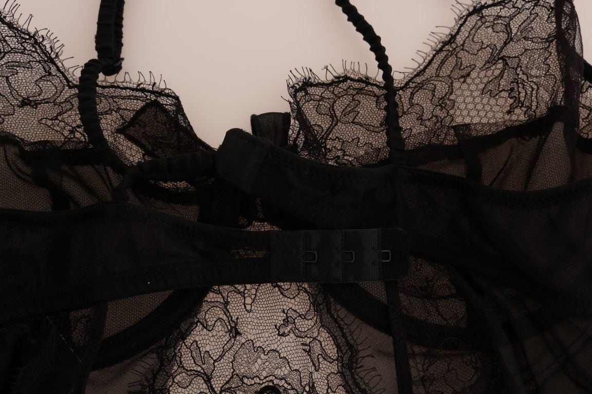 Black Silk Lace Chemise Lingerie Top - coffeewithmee2Dolce & GabbanaP2026S