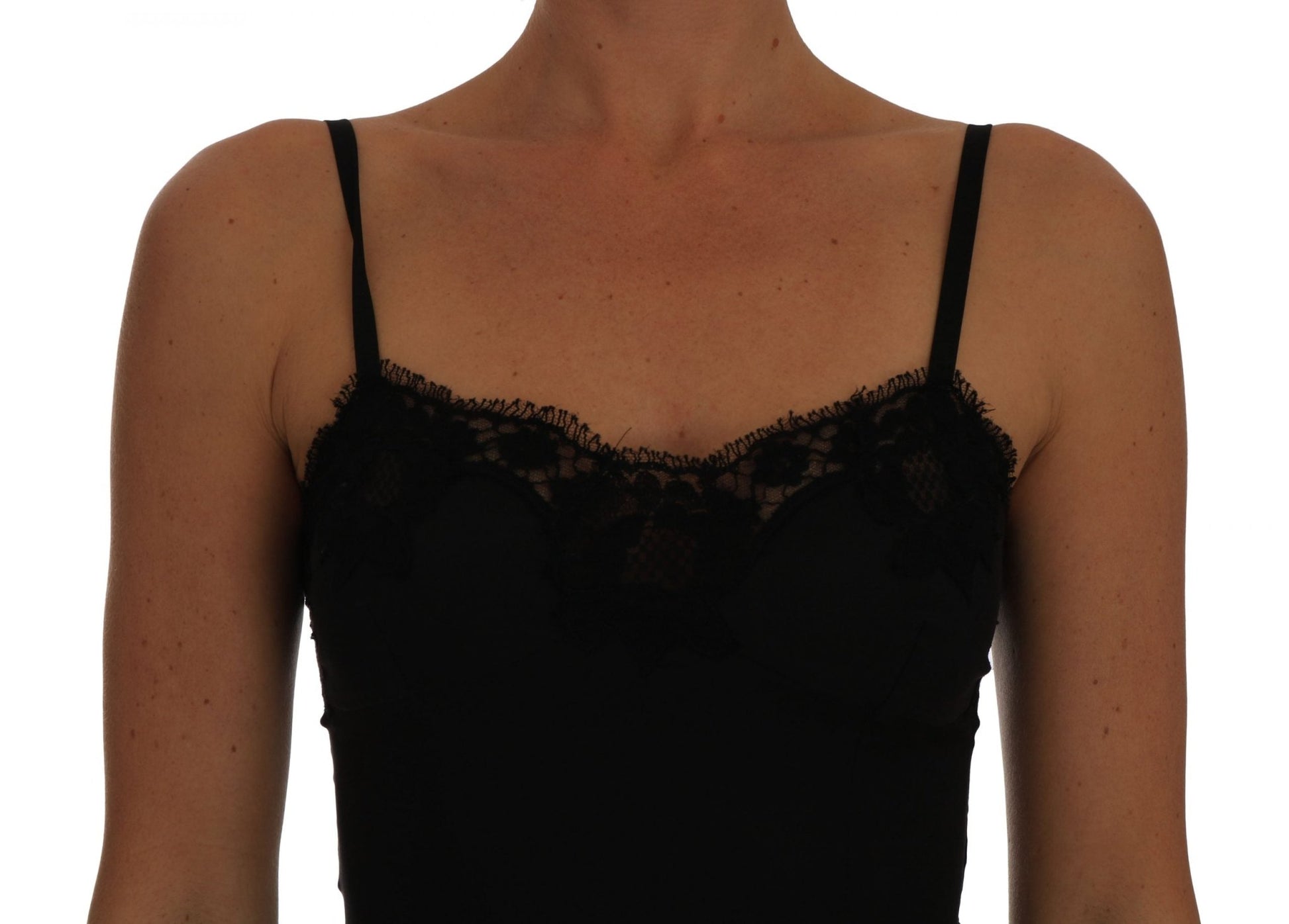 Black Silk Lace Dress Lingerie Chemise - coffeewithmee2Dolce & GabbanaP1424S