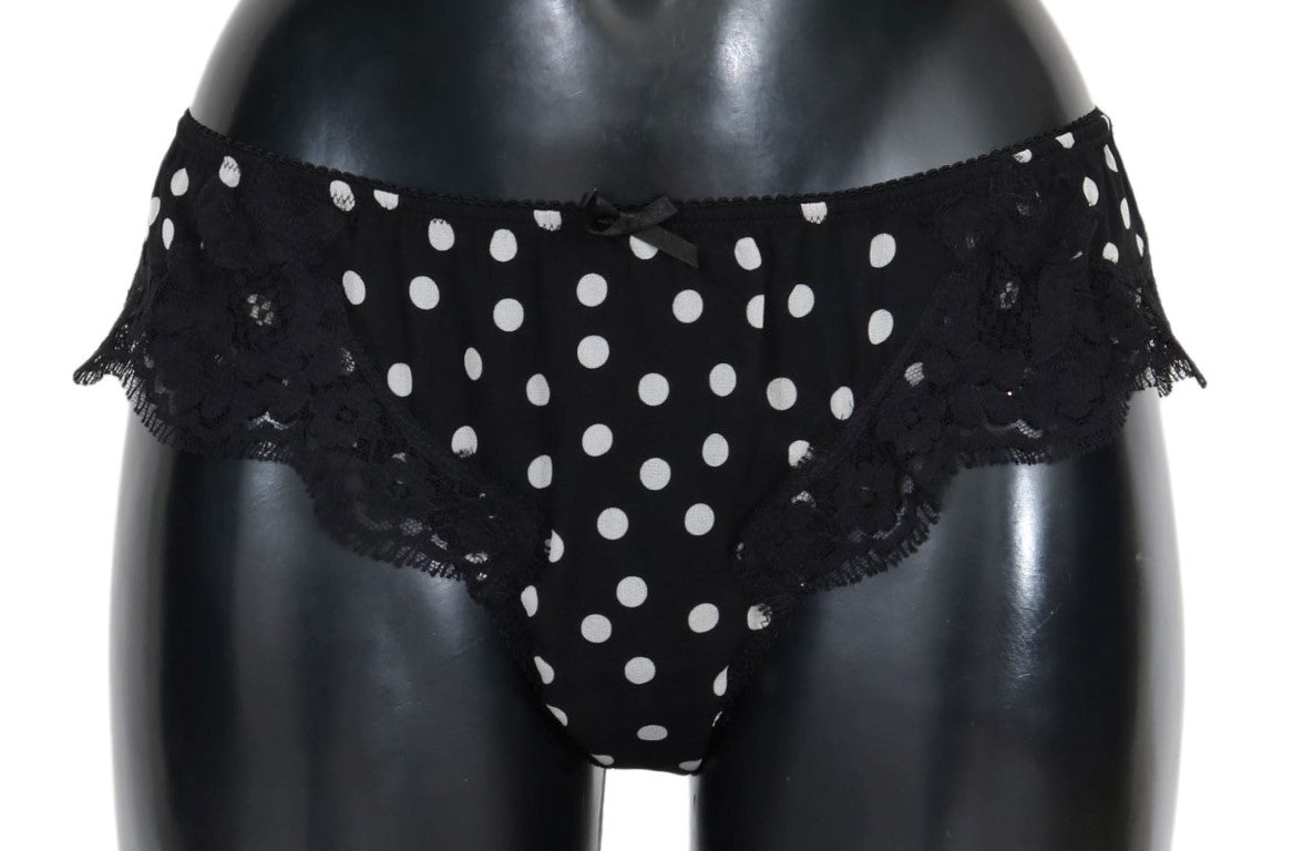 Black Silk Lace Stretch Underwear Bottoms - coffeewithmee2Dolce & GabbanaP2156S