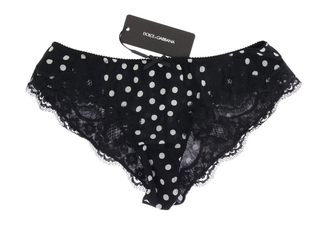 Black Silk Lace Stretch Underwear Bottoms - coffeewithmee2Dolce & GabbanaP2156S