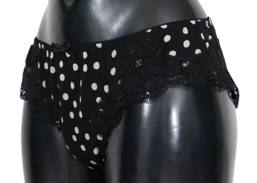 Black Silk Lace Stretch Underwear Bottoms - coffeewithmee2Dolce & GabbanaP2156S
