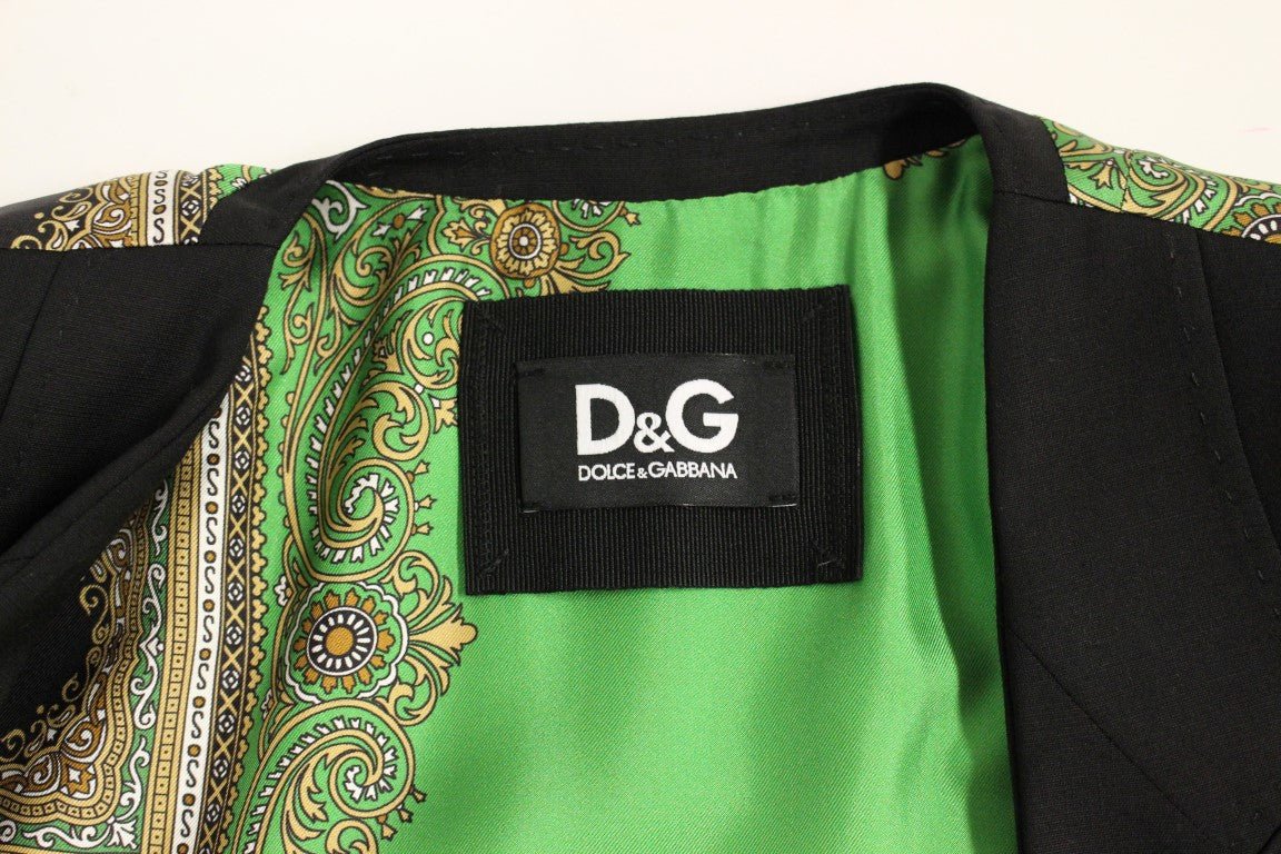 Black Silk Scarf Back Blazer Jacket - coffeewithmee2Dolce & GabbanaP1200S