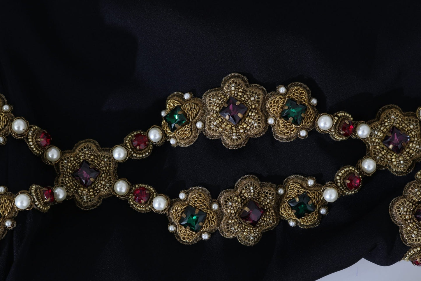 Black Silk Stretch Gold Crystal Dress - coffeewithmee2Dolce & GabbanaP1405S