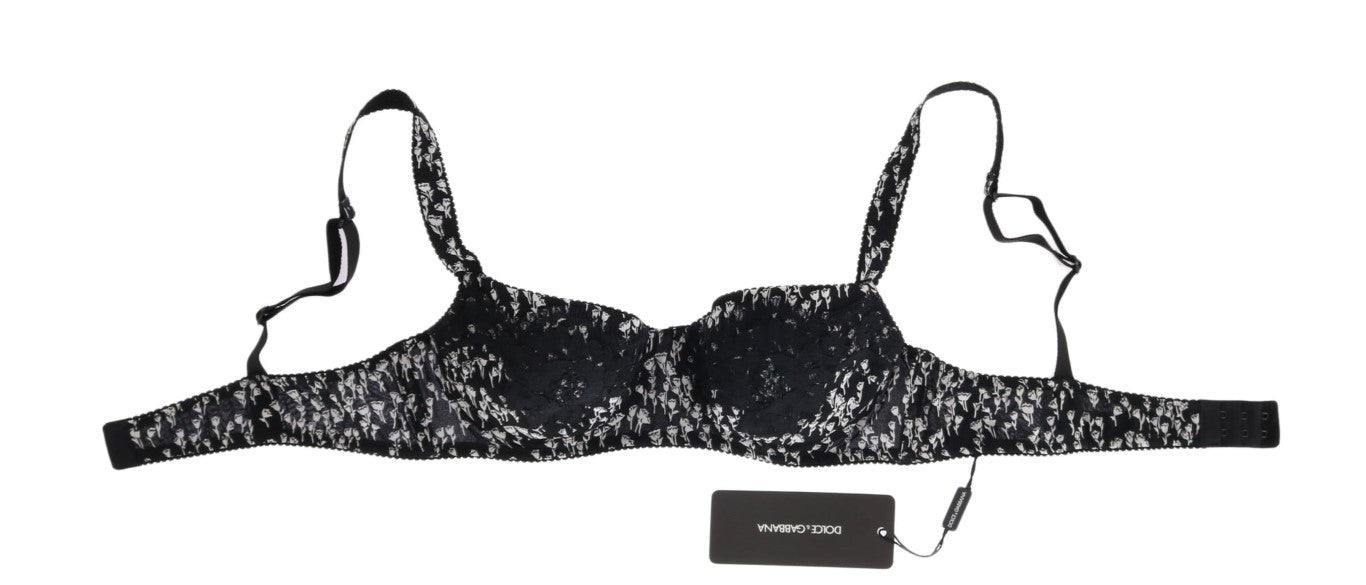 Black Silk White Lace Stretch Underwear Bra - coffeewithmee2Dolce & GabbanaP2155S