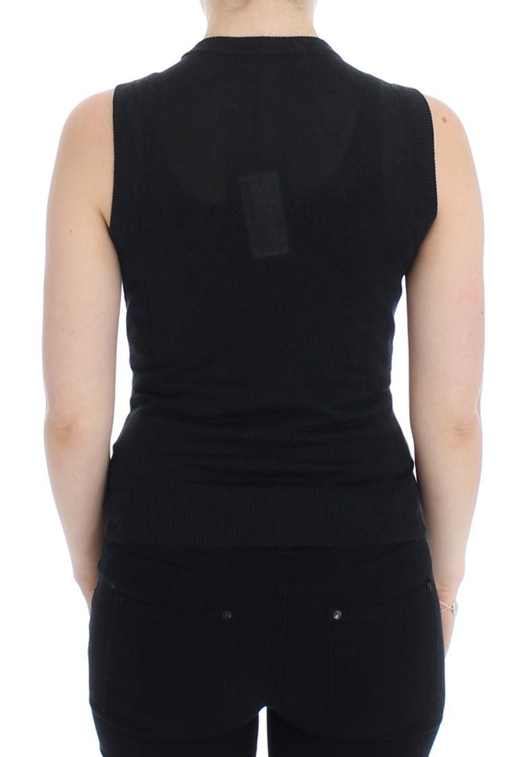 Black Sleeveless Crewneck Vest Pullover - coffeewithmee2Dolce & GabbanaP0916S