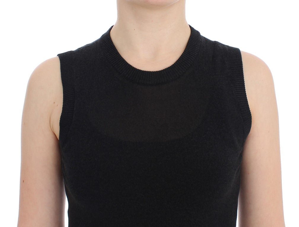 Black Sleeveless Crewneck Vest Pullover - coffeewithmee2Dolce & GabbanaP0916S
