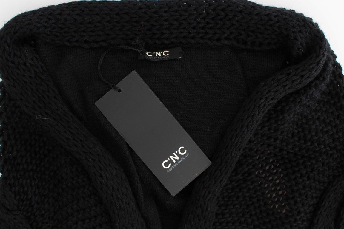 Black sleeveless knitted cardigan - coffeewithmee2Costume NationalP0693S