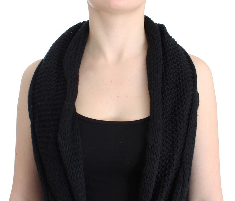 Black sleeveless knitted cardigan - coffeewithmee2Costume NationalP0693S