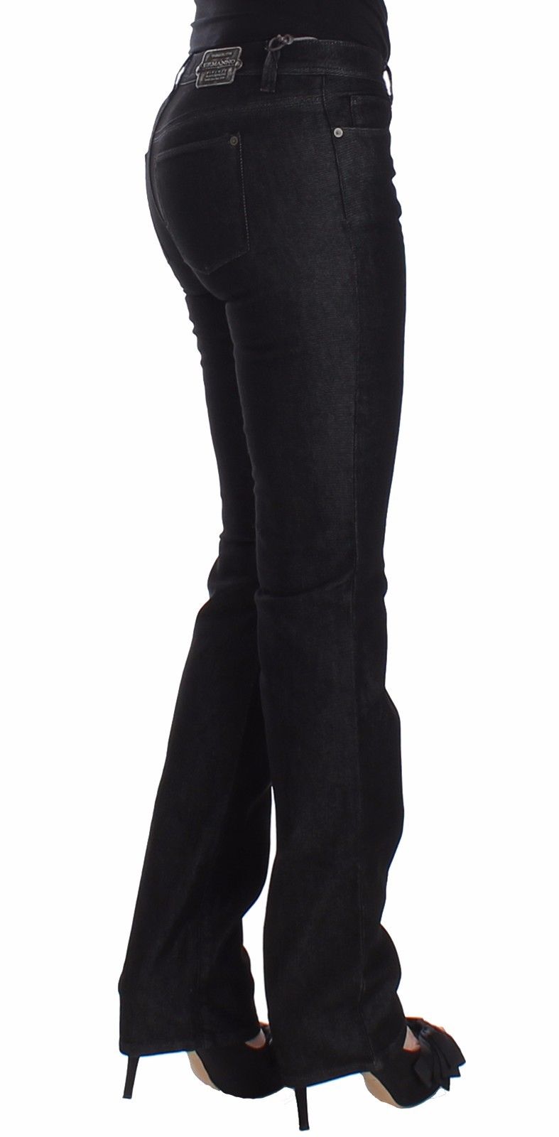 Black Slim Jeans Denim Pants Skinny Leg Stretch - coffeewithmee2Ermanno ScervinoP0850S