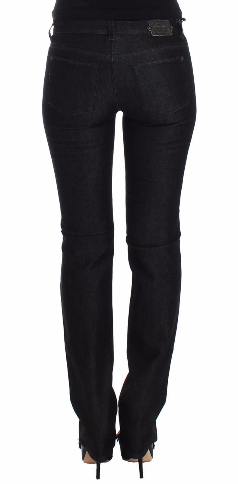 Black Slim Jeans Denim Pants Skinny Leg Stretch - coffeewithmee2Ermanno ScervinoP0850S