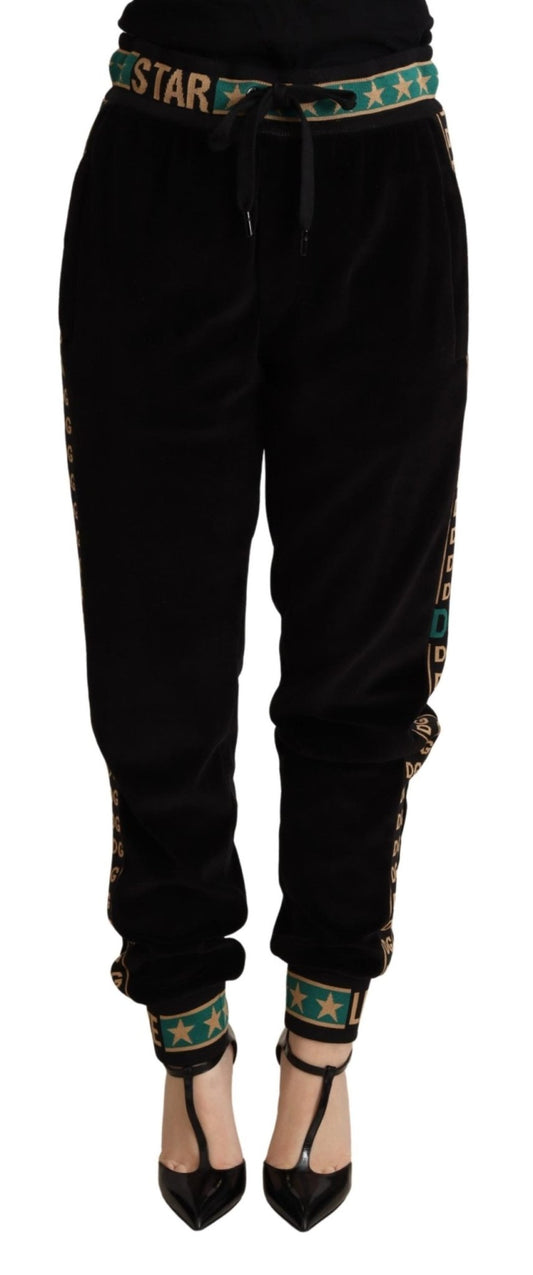 Black Star Logo Embroidered Sweatpants Pants - coffeewithmee2Dolce & GabbanaP5081S