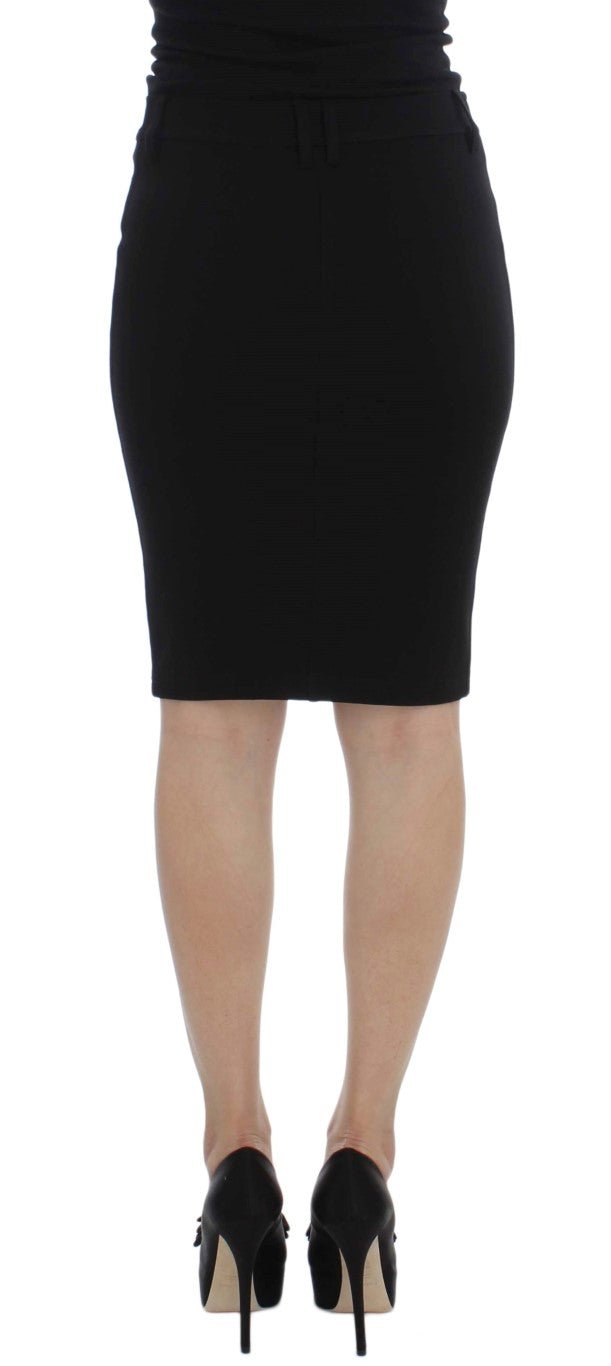 Black Straight Pencil Skirt - coffeewithmee2PLEIN SUDP1725S