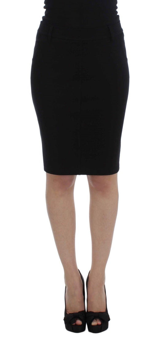 Black Straight Pencil Skirt - coffeewithmee2PLEIN SUDP1725S