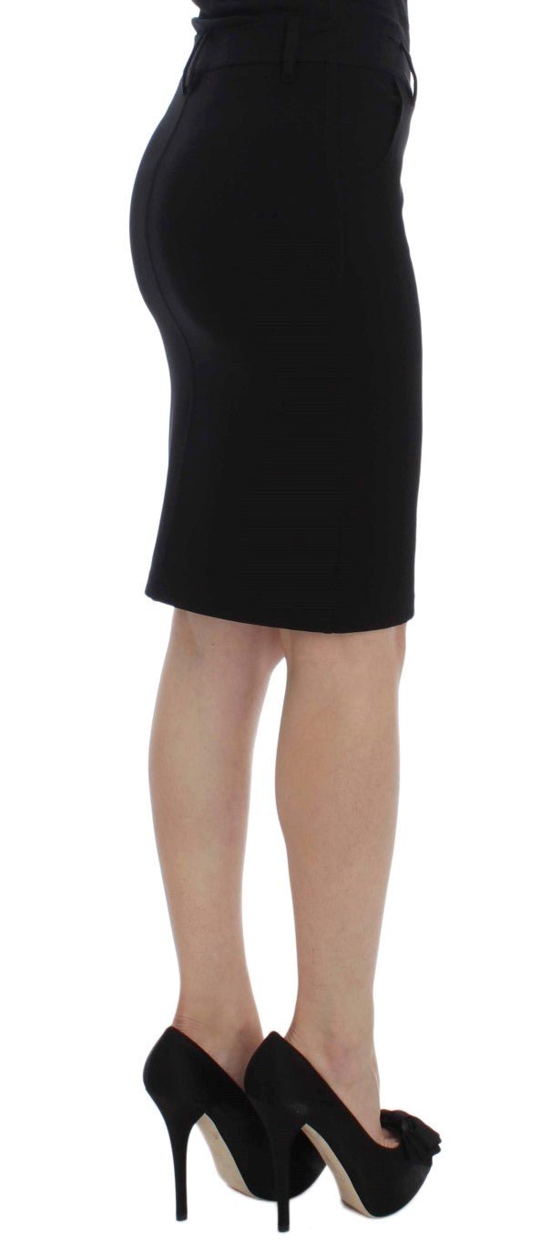 Black Straight Pencil Skirt - coffeewithmee2PLEIN SUDP1725S