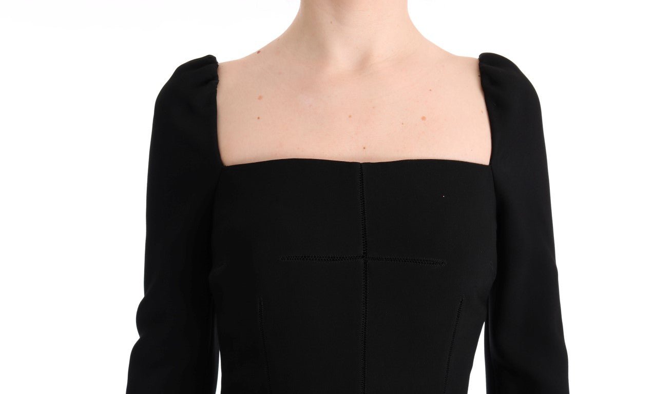 Black Stretch Crystal Sheath Long Dress - coffeewithmee2Dolce & GabbanaP1908S