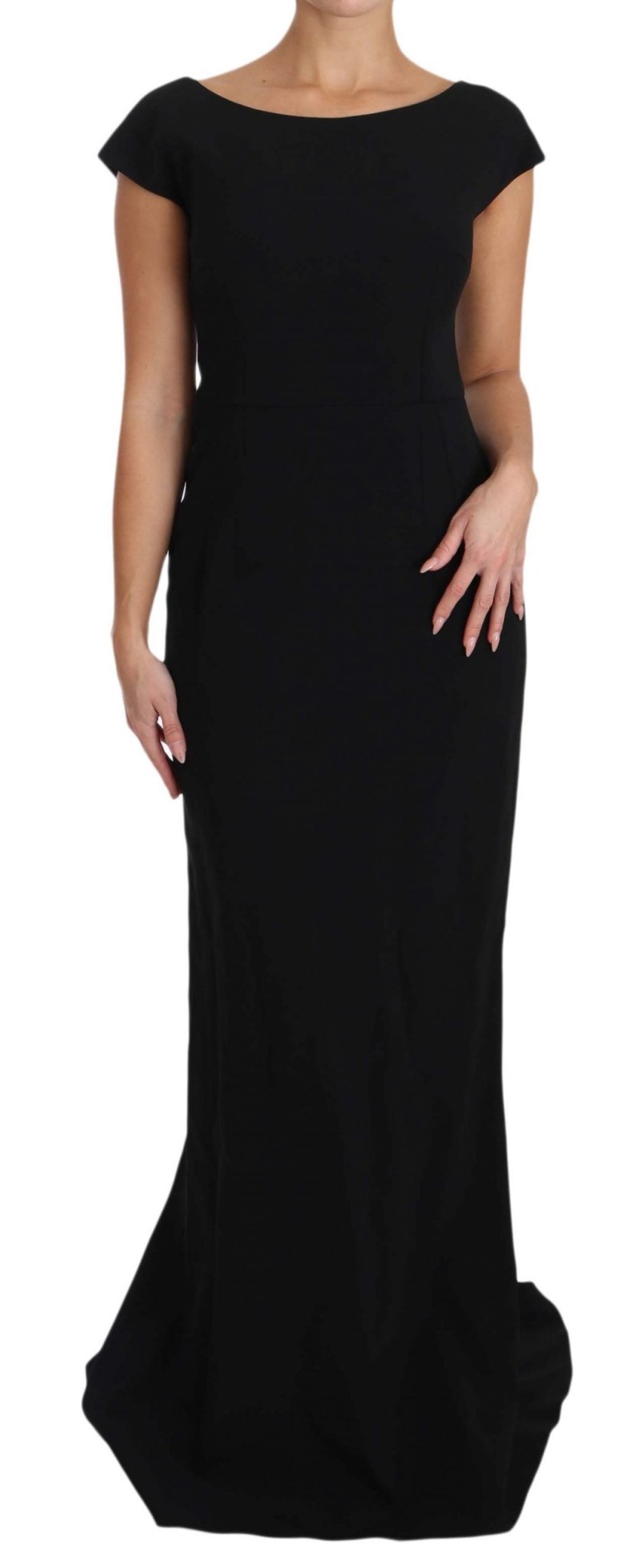 Black Stretch Fit Flare Gown Maxi - coffeewithmee2Dolce & GabbanaP1407S