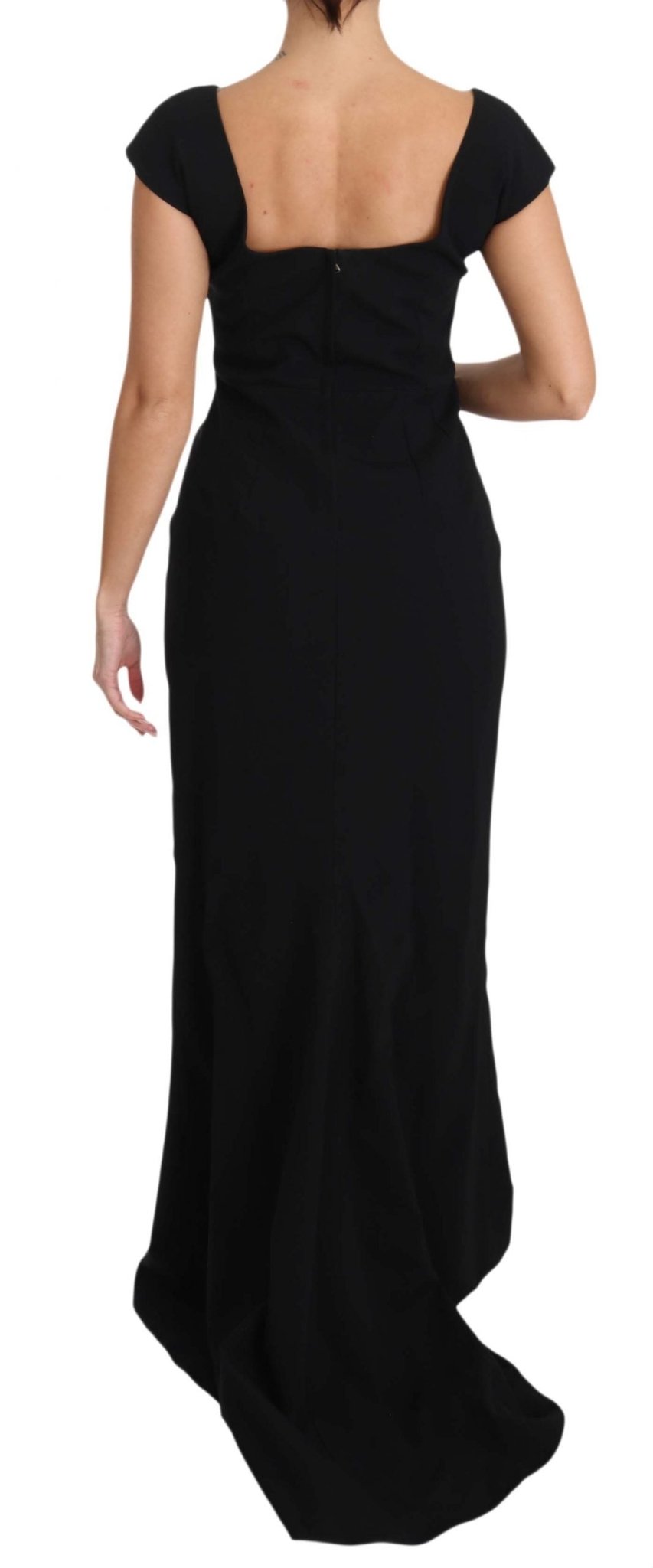 Black Stretch Fit Flare Gown Maxi - coffeewithmee2Dolce & GabbanaP1407S