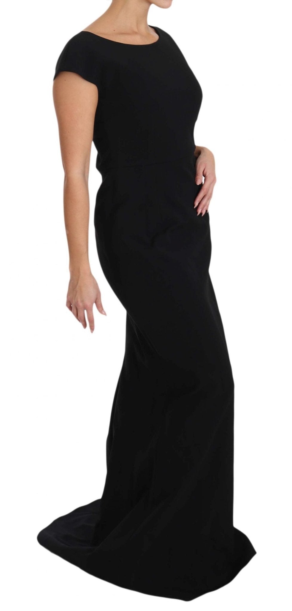 Black Stretch Fit Flare Gown Maxi - coffeewithmee2Dolce & GabbanaP1407S