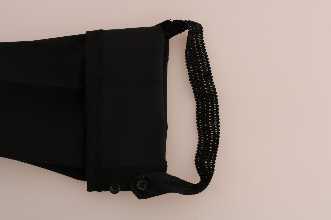 Black Stretch Leggings Pants - coffeewithmee2Ermanno ScervinoP2190S