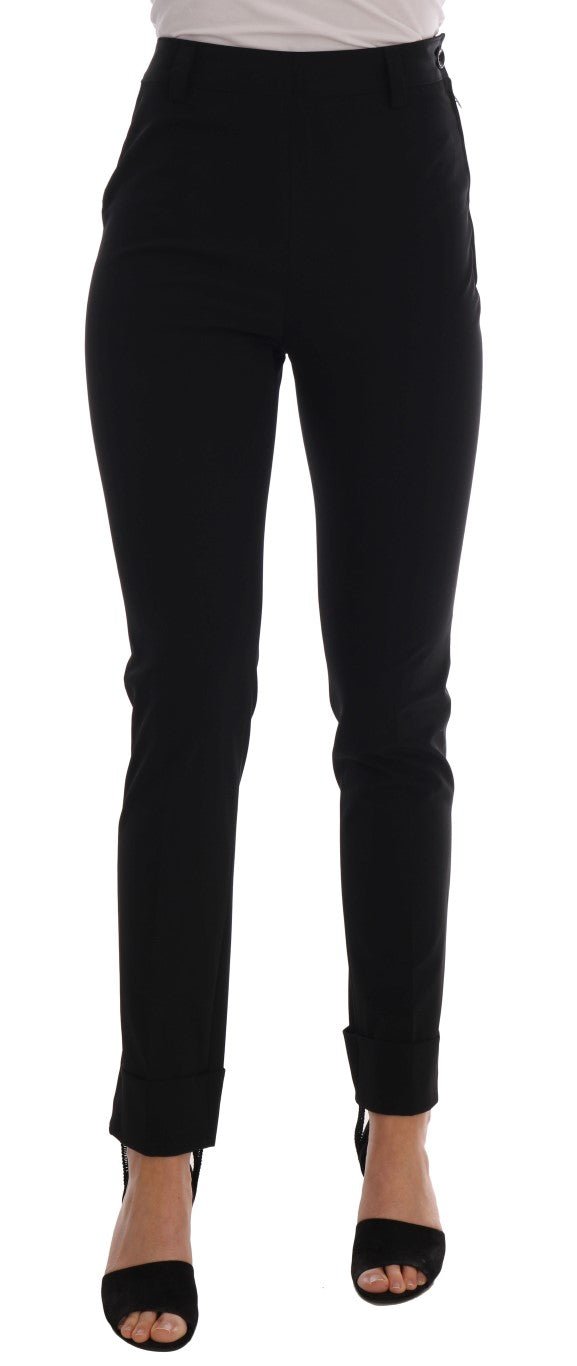 Black Stretch Leggings Pants - coffeewithmee2Ermanno ScervinoP2190S