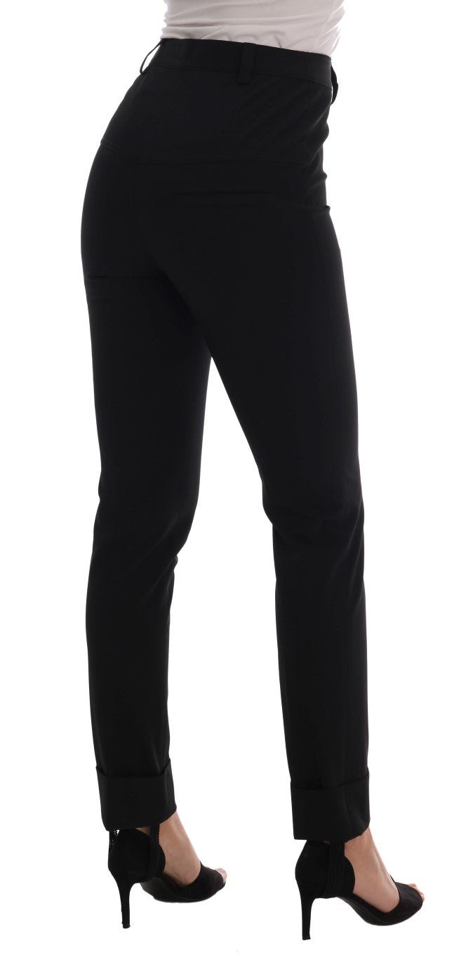 Black Stretch Leggings Pants - coffeewithmee2Ermanno ScervinoP2190S
