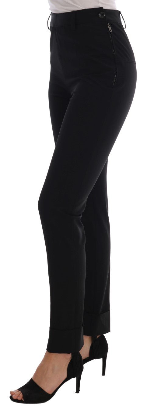 Black Stretch Leggings Pants - coffeewithmee2Ermanno ScervinoP2190S
