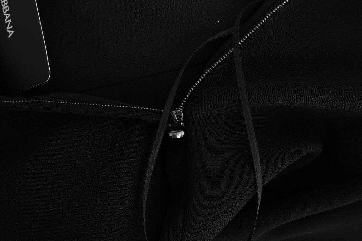 Black Stretch Long Gown Sheath Dress - coffeewithmee2Dolce & GabbanaP1910S