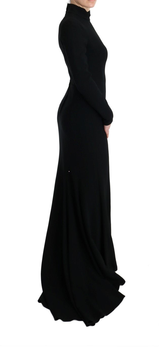 Black Stretch Long Gown Sheath Dress - coffeewithmee2Dolce & GabbanaP1910S