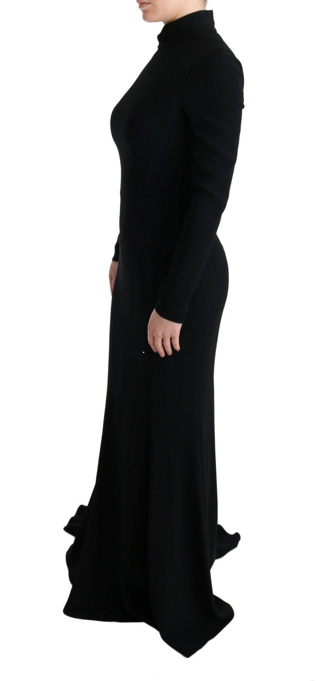 Black Stretch Long Gown Sheath Dress - coffeewithmee2Dolce & GabbanaP1910S