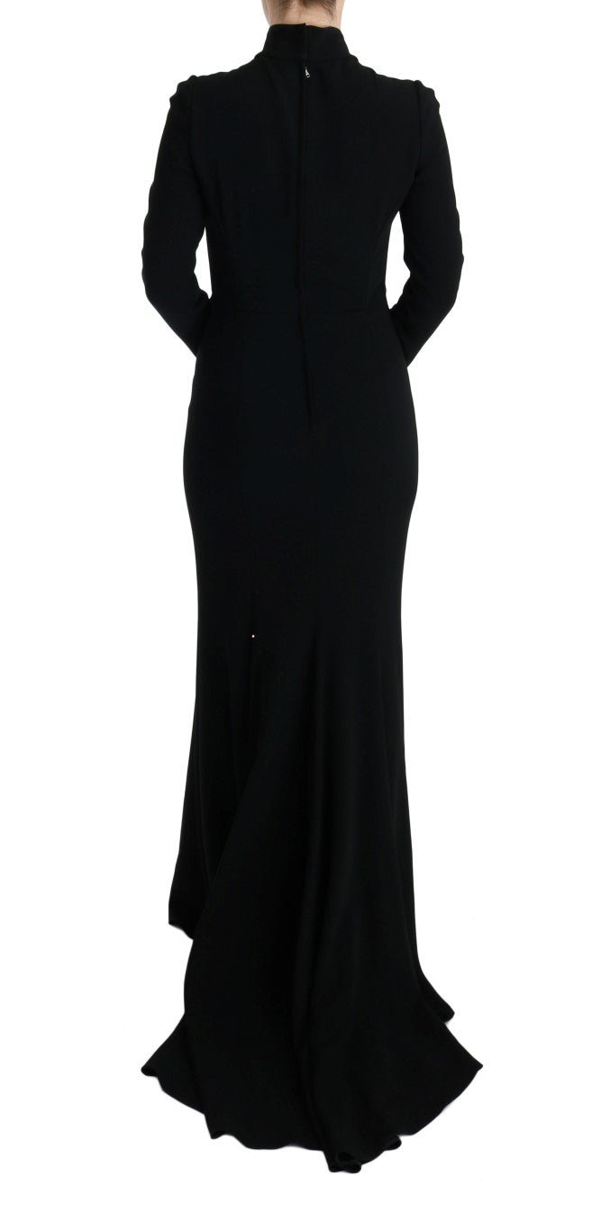 Black Stretch Long Gown Sheath Dress - coffeewithmee2Dolce & GabbanaP1910S