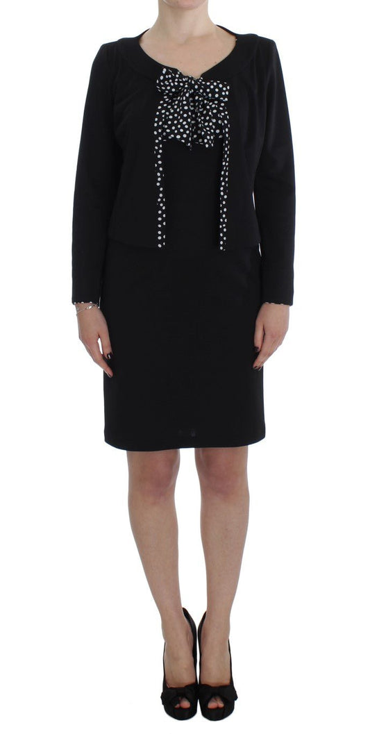 Black Stretch Sheath Dress & Sweater Set - coffeewithmee2BENCIVENGAP1655S