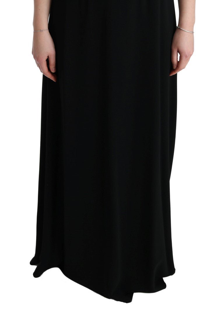 Black Stretch Shift Long Maxi Dress - coffeewithmee2Dolce & GabbanaP1882S
