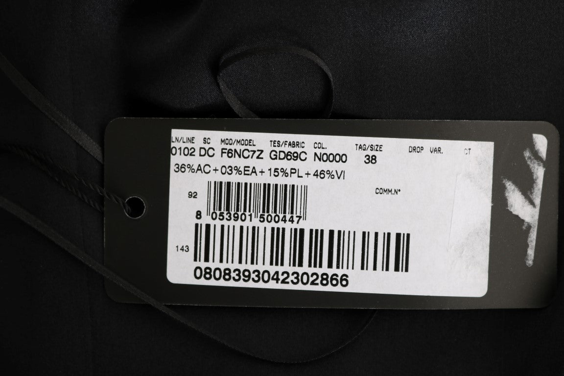 Black Stretch Shift Long Maxi Dress - coffeewithmee2Dolce & GabbanaP1882S