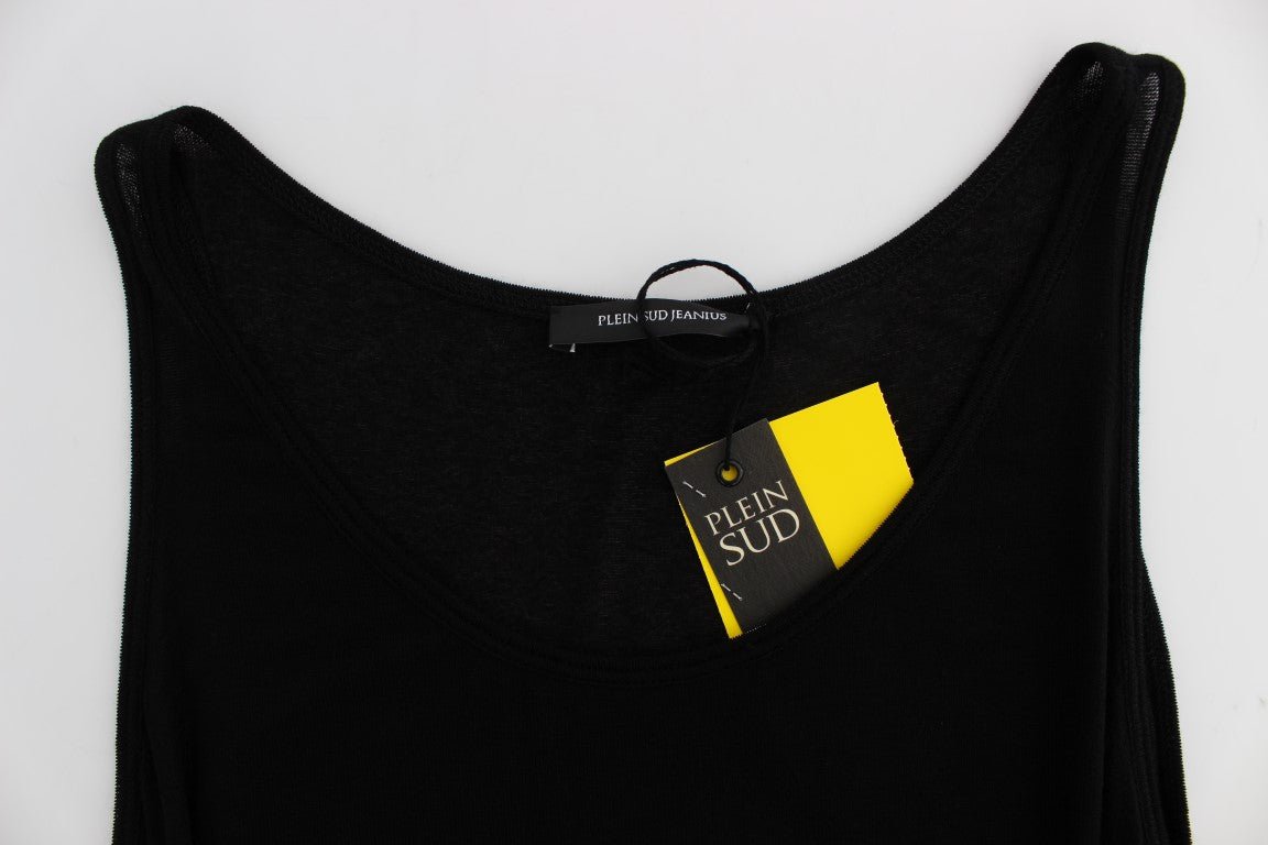 Black Stretch Sleeveless Blouse - coffeewithmee2PLEIN SUDP1721S