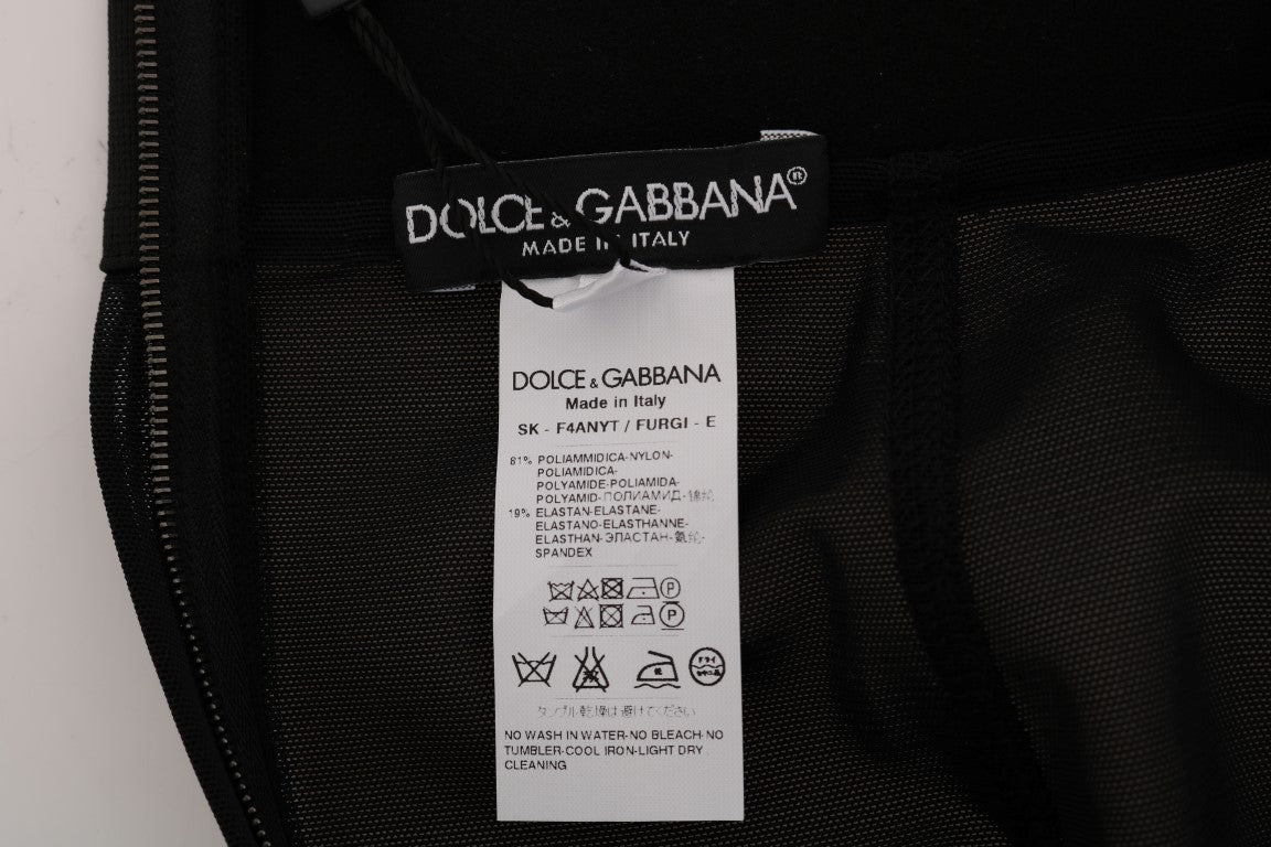 Black Stretch Straight Pencil Skirt - coffeewithmee2Dolce & GabbanaP2029S