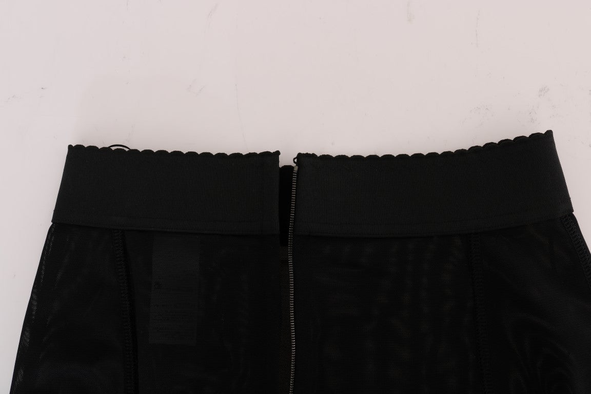 Black Stretch Straight Pencil Skirt - coffeewithmee2Dolce & GabbanaP2029S