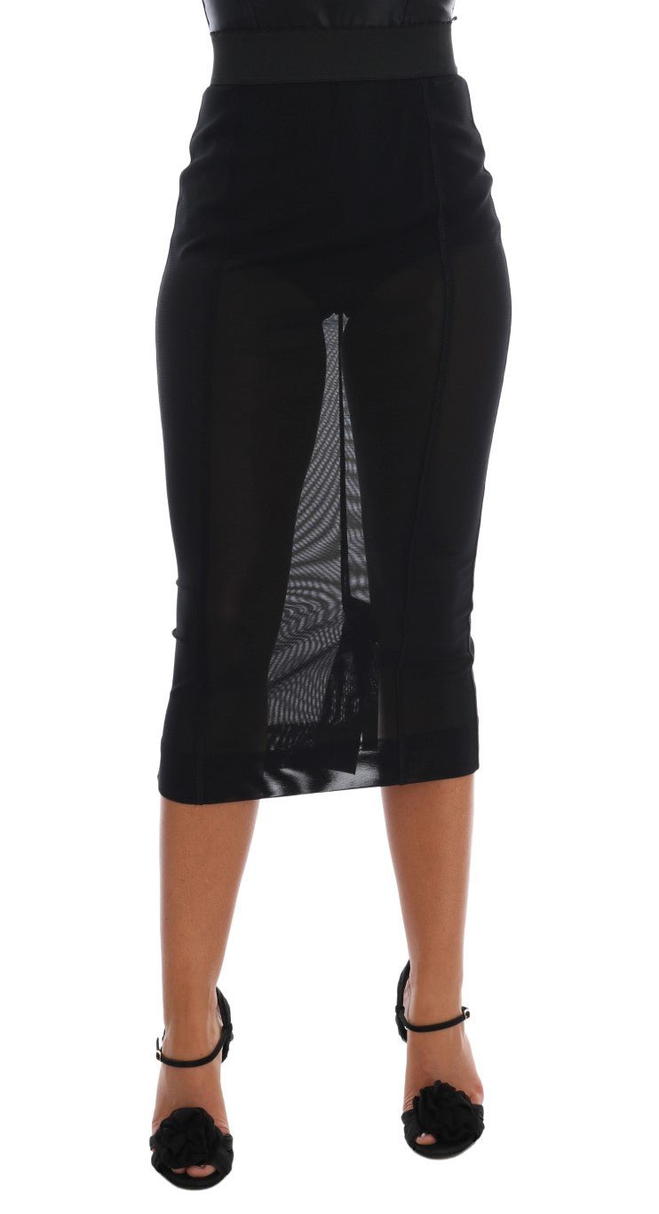 Black Stretch Straight Pencil Skirt - coffeewithmee2Dolce & GabbanaP2029S