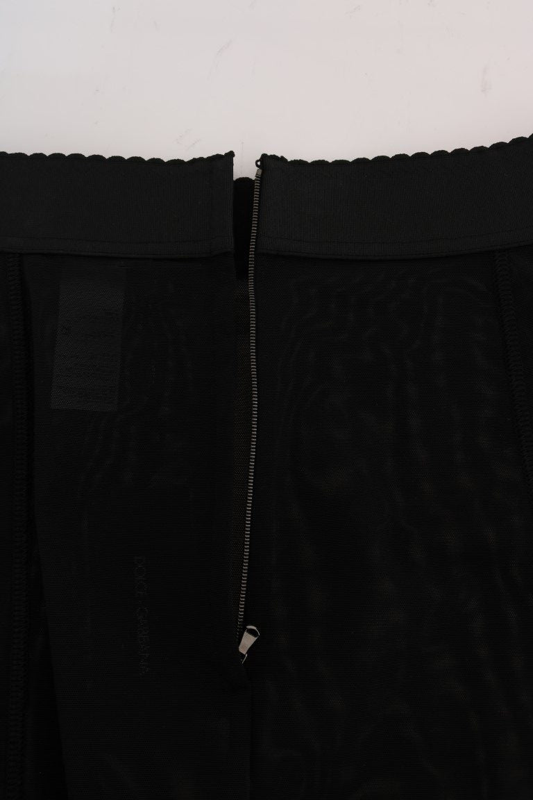 Black Stretch Straight Pencil Skirt - coffeewithmee2Dolce & GabbanaP2029S