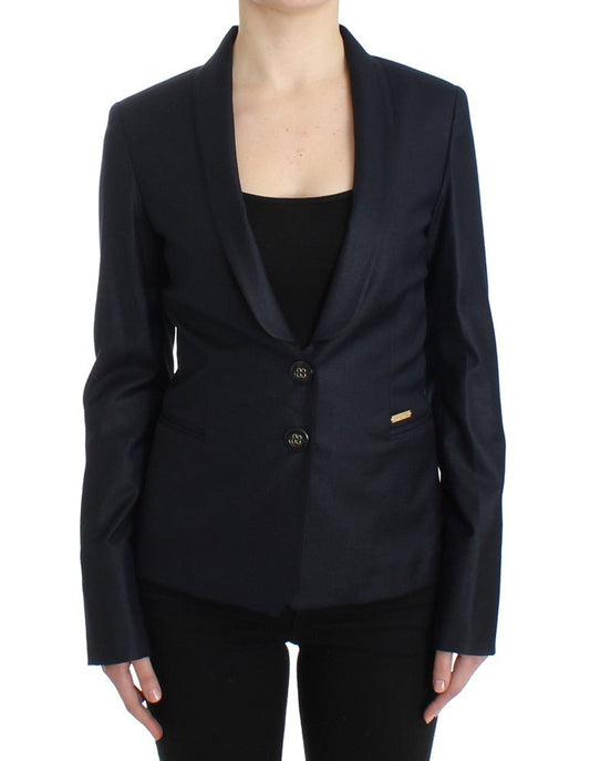 Black Suit Lapel Collar Blazer Jacket - coffeewithmee2GF FerreP1102S