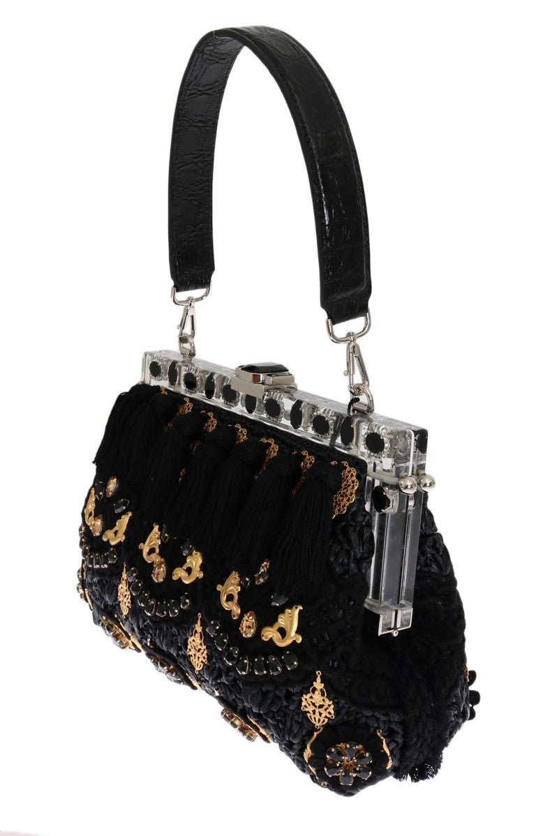 Black Tassel Gold Baroque Crystal VANDA Bag - coffeewithmee2Dolce & GabbanaP0045S