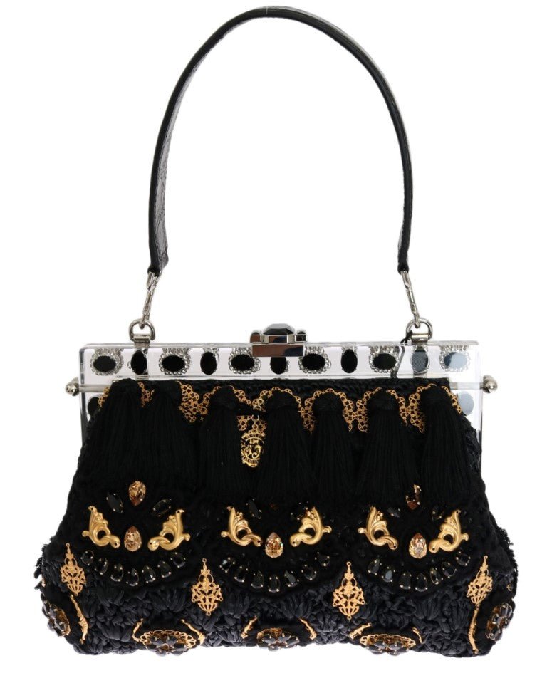 Black Tassel Gold Baroque Crystal VANDA Bag - coffeewithmee2Dolce & GabbanaP0045S