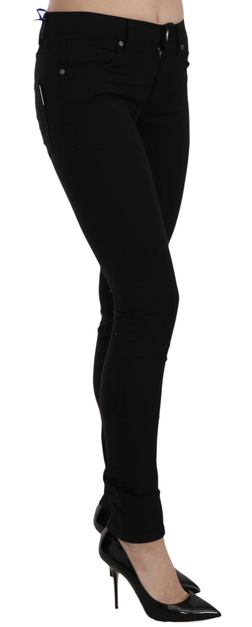 Black Tiger Logo Gabardine Stretch Slim-Fit Pant - coffeewithmee2Versace JeansP2421S