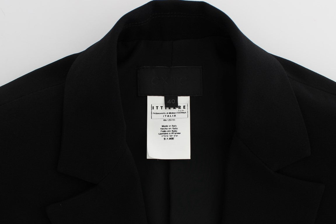 Black Two Button Two Piece Suit - coffeewithmee2ExteP1709S