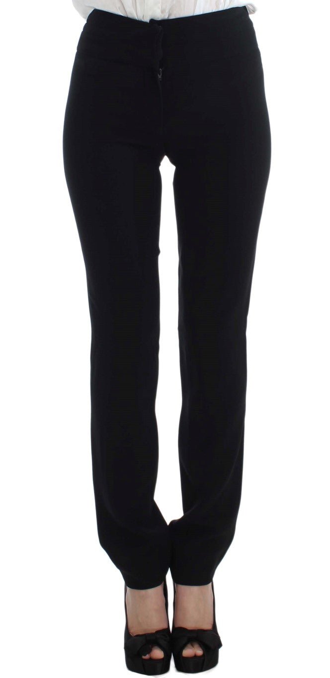 Black Two Button Two Piece Suit - coffeewithmee2ExteP1709S