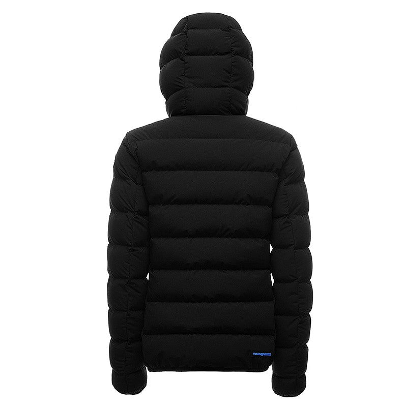 Black Ultra Light Hooded Down Jacket - coffeewithmee2CentogrammiP3841S